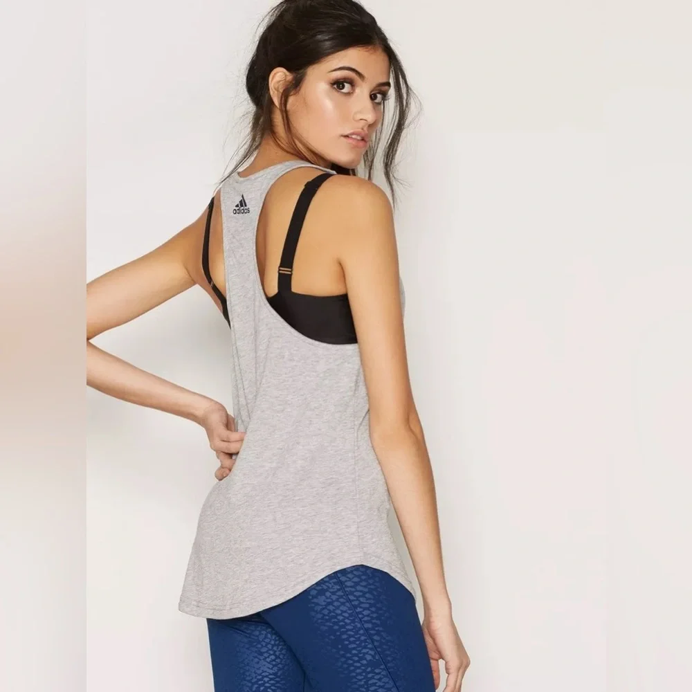 Blue Adidas Razorback Tank Top - Picture 2 of 8